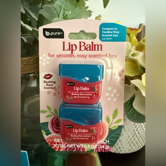 š š¹ bā¢pure āBLUSHING ROSEā SCENTED LIP BALM TRIO. BRAND NEW FACTORY SEALED. - Picture 2 of 5